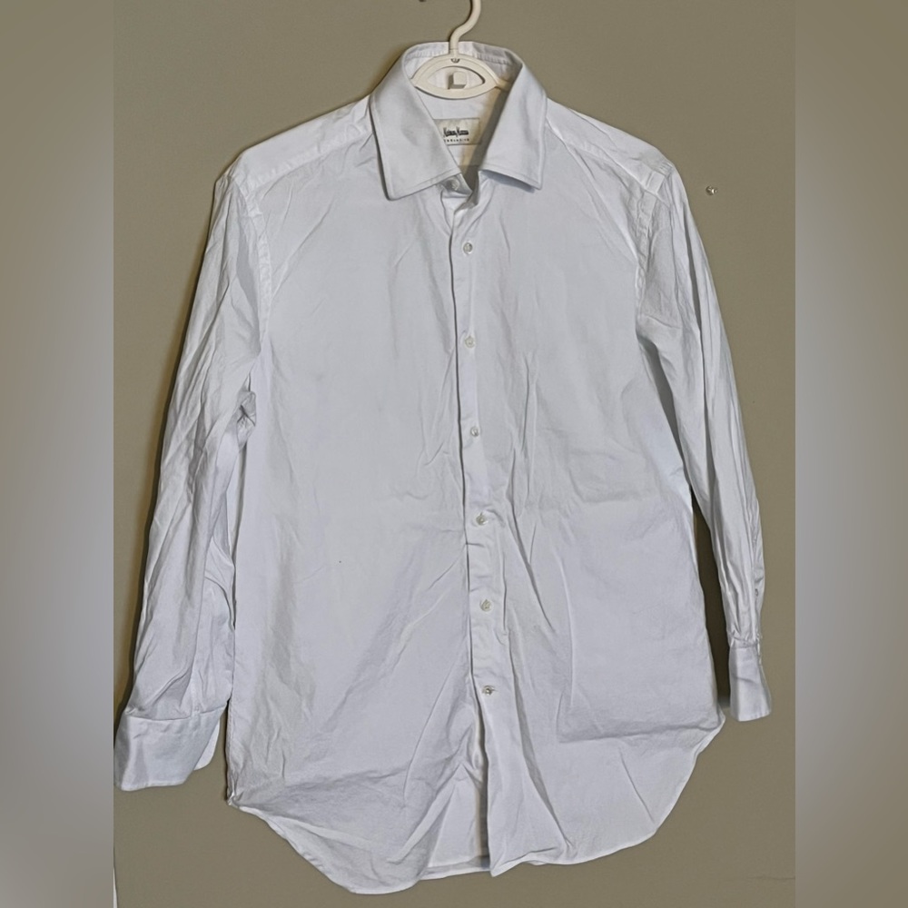 Neiman Marcus Button Down White Long-sleeved  Shirt